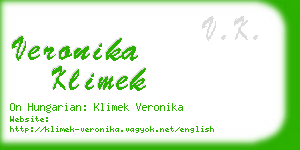 veronika klimek business card